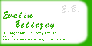 evelin beliczey business card